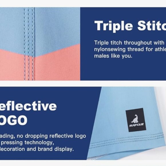 Men's Board/Swim Shorts. 4-way Stretch. UPF50. Key Holder. Surf Cuz 30" - Picture 6 of 13